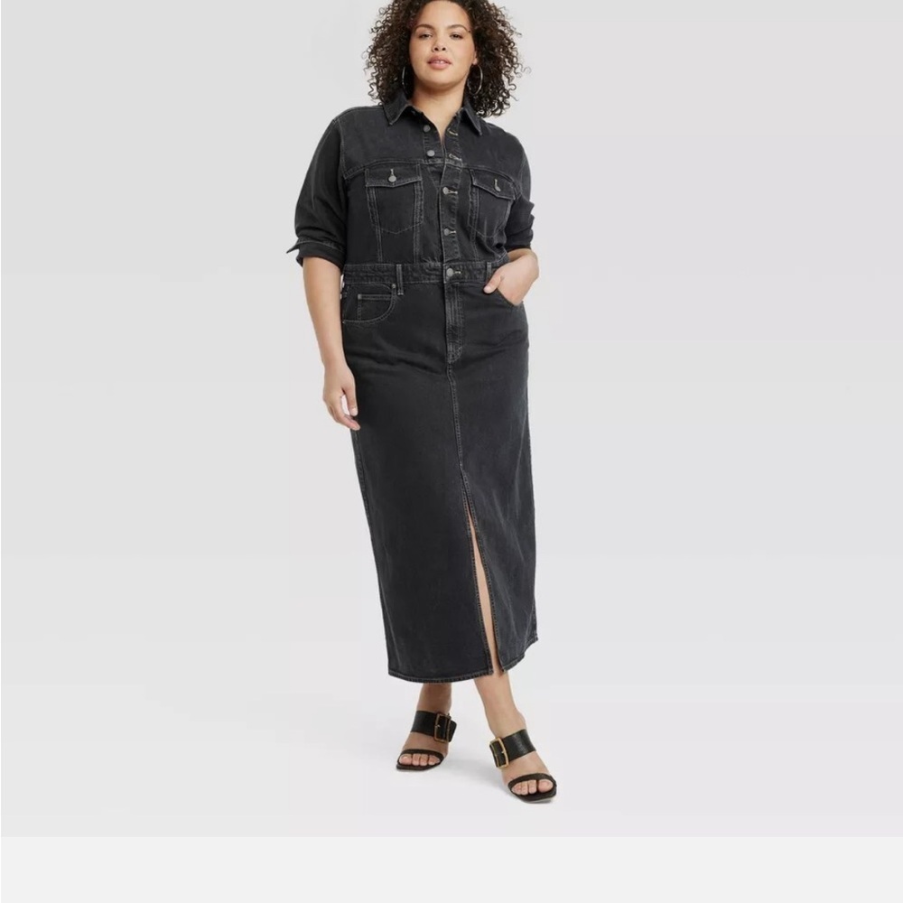 Women's Long Sleeve Denim
Maxi Dress PLUS SIZE NWT